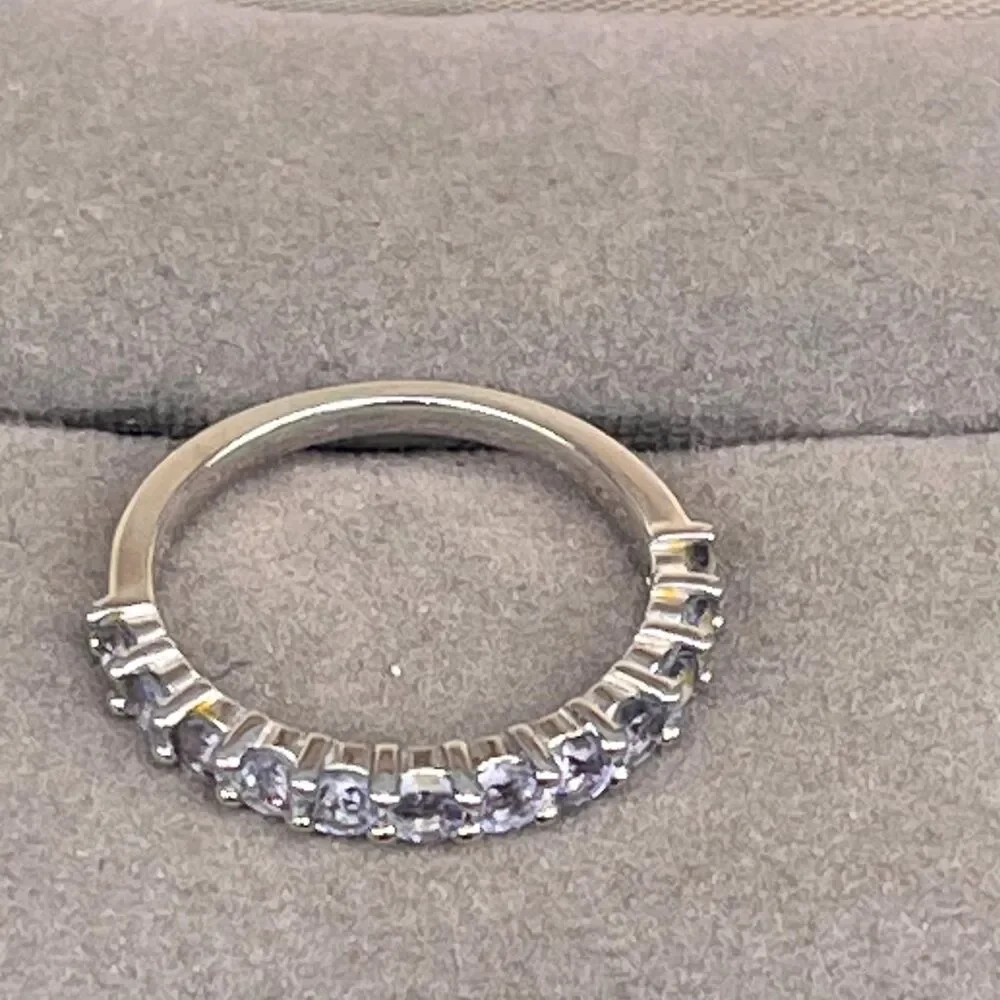 Vintage Skinny Purple Gemstone Band Size 6 1/2 Stacking Ring